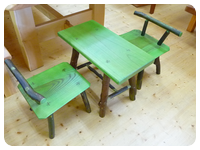 欅ミニテーブル三点セット